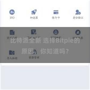 比特派全新 选择Bitpie的原因，你知道吗？