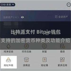 比特派支付 Bitpie钱包支持的加密货币种类及功能介绍