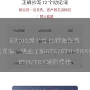 Bitpie跨平台 比特派钱包转账教程详解，快速了解BTC/ETH/TRX转账操作
