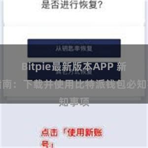 Bitpie最新版本APP 新手指南：下载并使用比特派钱包必知事项