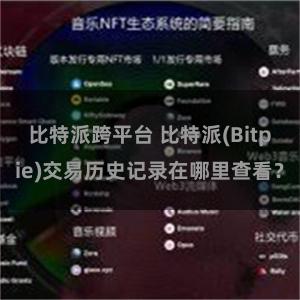 比特派跨平台 比特派(Bitpie)交易历史记录在哪里查看？