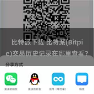 比特派下载 比特派(Bitpie)交易历史记录在哪里查看？