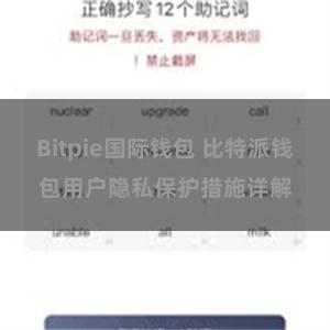 Bitpie国际钱包 比特派钱包用户隐私保护措施详解