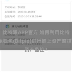 比特派APP官方 如何利用比特派钱包(Bitpie)进行链上资产监控？