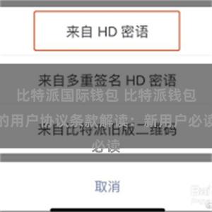 比特派国际钱包 比特派钱包的用户协议条款解读：新用户必读